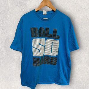 Ball So Hard Men's Graphic T Shirt Short Sleeve Blue‎ Spell Out Fits XL